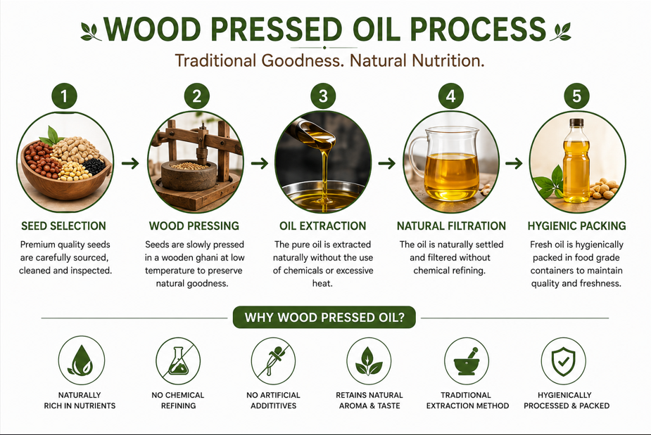 Dellipure traditional wood pressed oil process